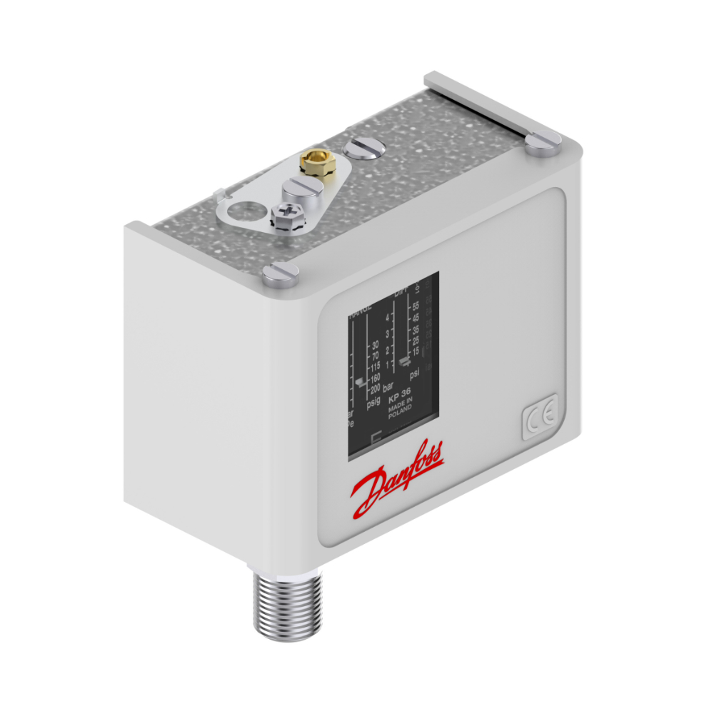 Danfoss KP35 Pressure Switch, 0.20-7.50 Bar-060-113466