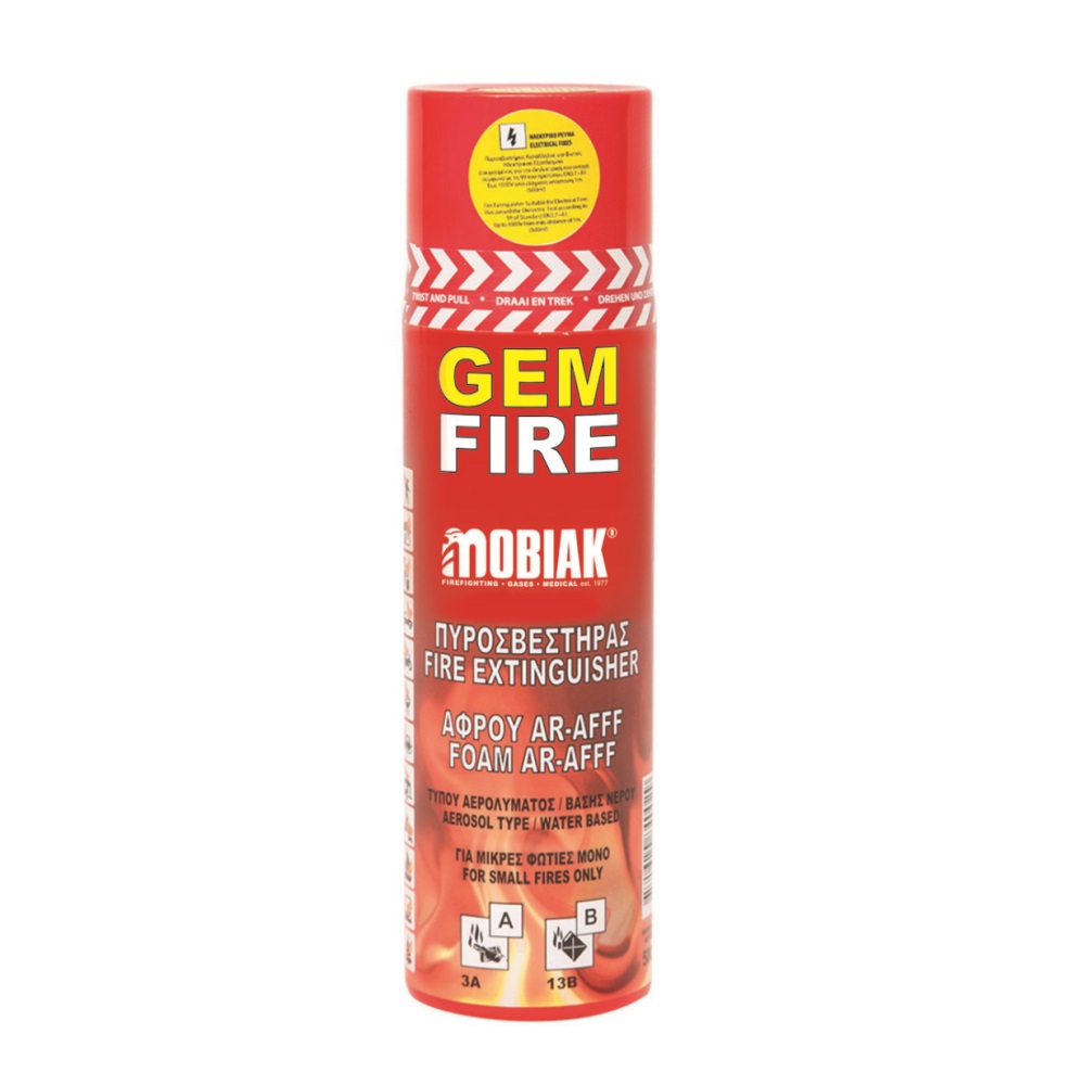 Mobiak Aerosol Type Fire Extinguishers with Foam AR-AFFF 500ml-MBK14-GEMFIRE-500