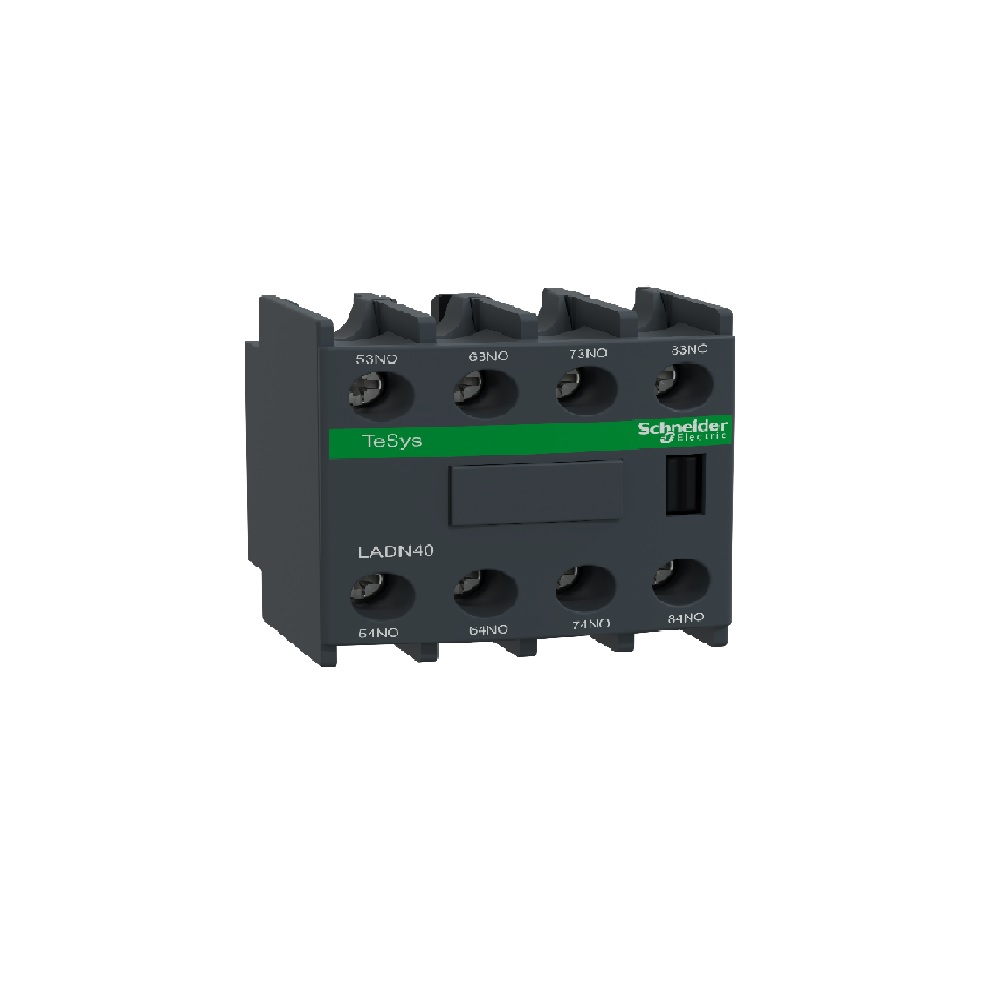 Schneider Auxiliary Contact Block, 4NO-LADN40