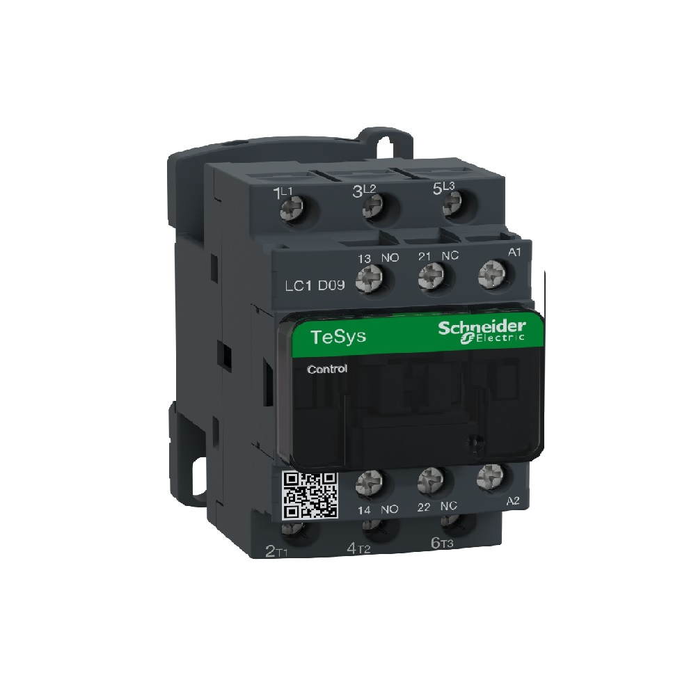 Schneider TeSys D contactor - 3P(3 NO) - AC-3 - <= 440 V 9 A - 24 V AC coil-LC1D09B7