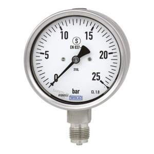 Wika Pressure Gauge 2.5" 0-7 Bar 1/4 Back Connection