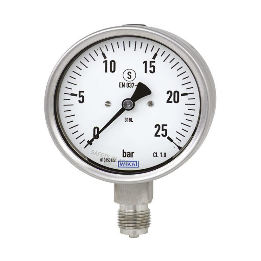 Wika Pressure Gauge 3" 0-70 Bar 1/2" Bottom Connection