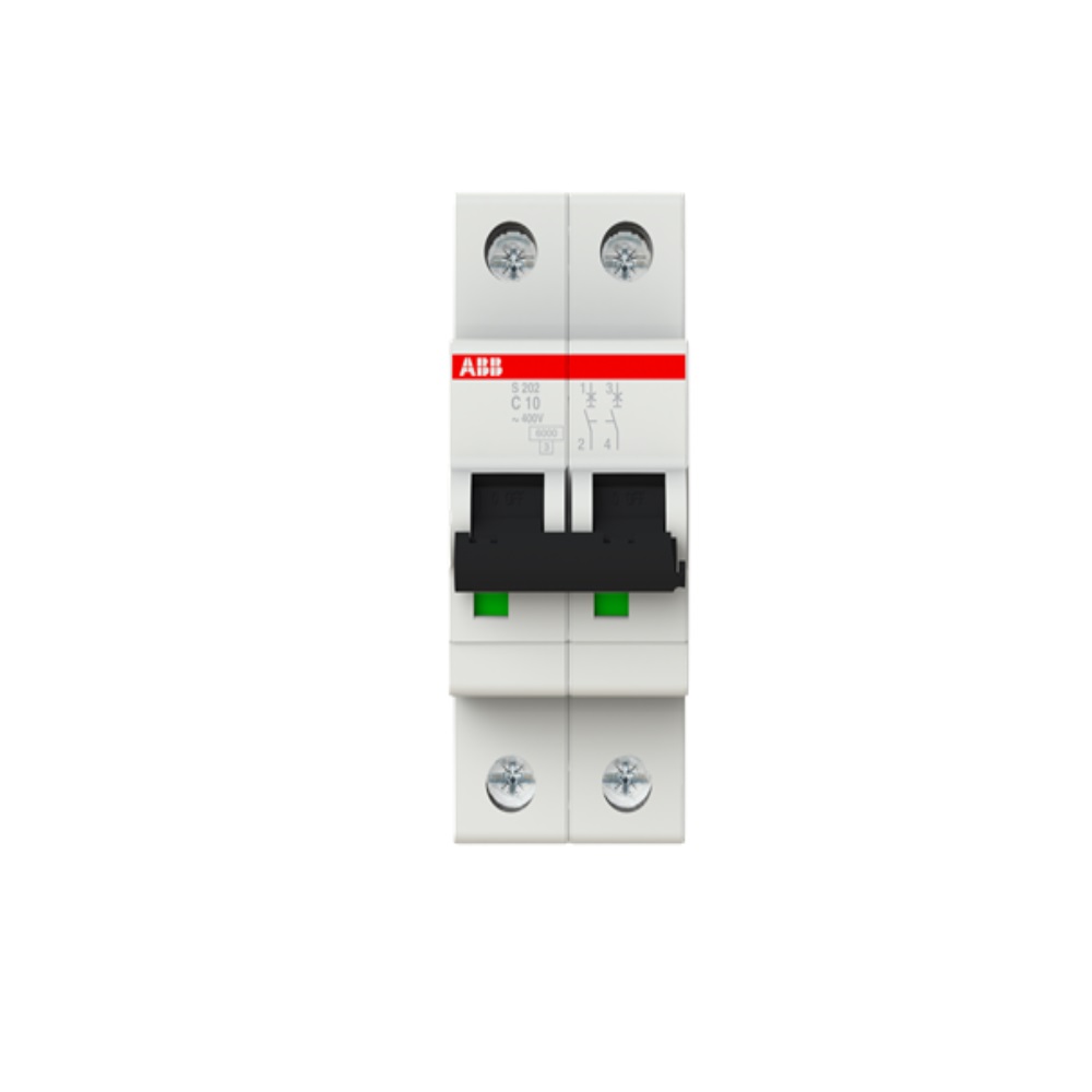 ABB 2 POLE MCB, 10A, 6KA-2CDS252001R0104