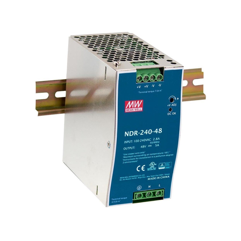 Mean Well AC-DC Single output Industrial DIN rail power supply-NDR-240-24