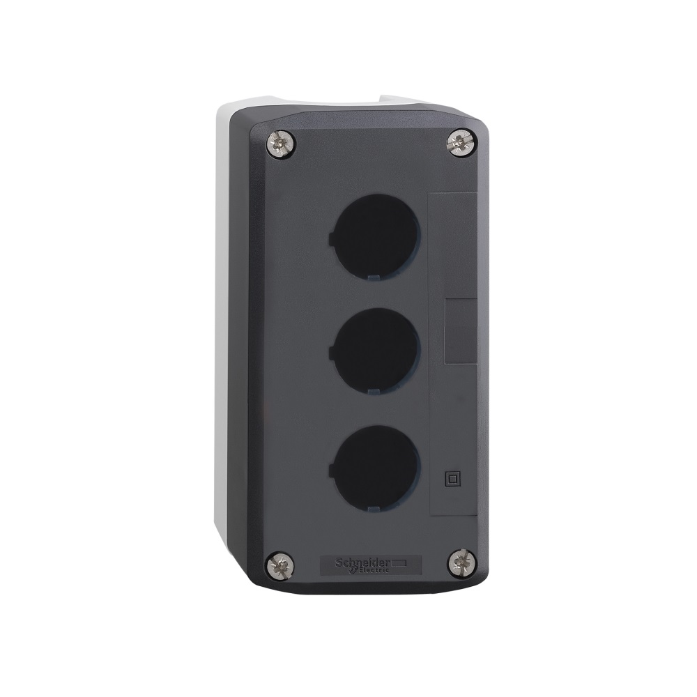 Schneider Empty control station, plastic, dark grey lid, 3 cut-out-XALD03