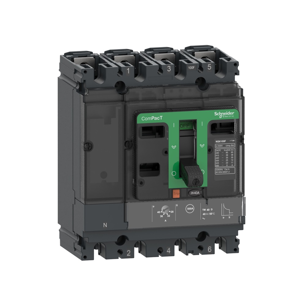 Schneider Circuit Breaker CompacT NSX250F, 36kA at 415VAC-C25F4TM250C