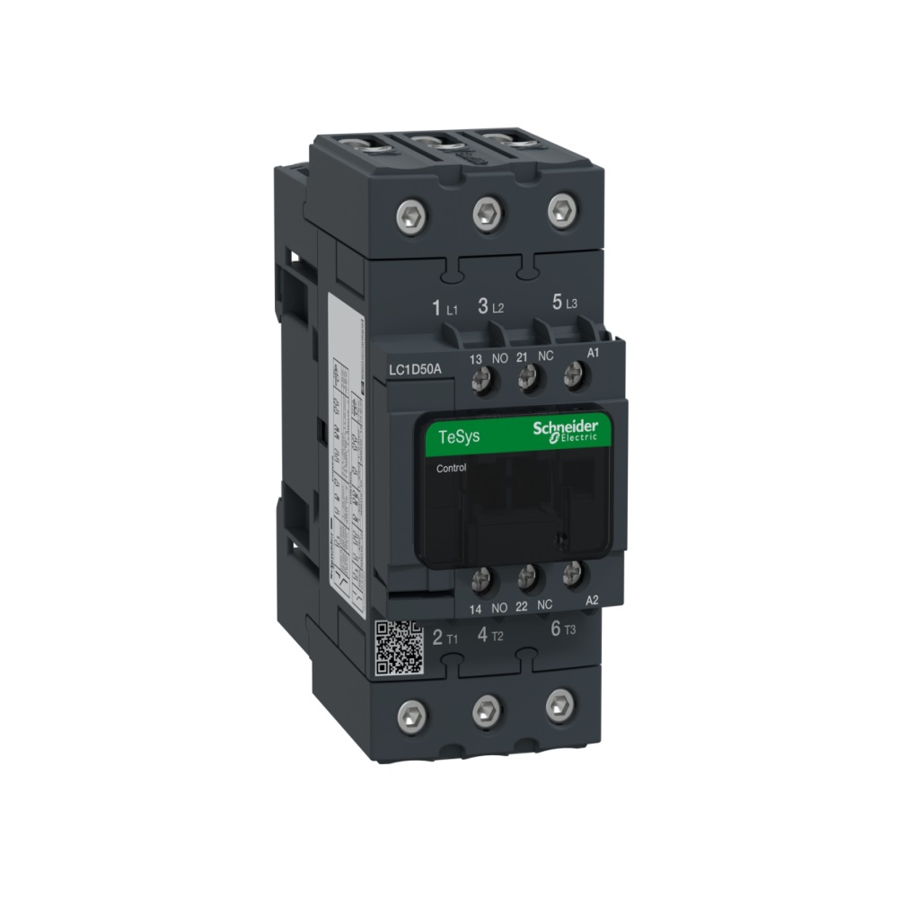 Schneider 50A Contactor 1NO+1NC 240V COIL 50/60HZ-LC1D50AU7