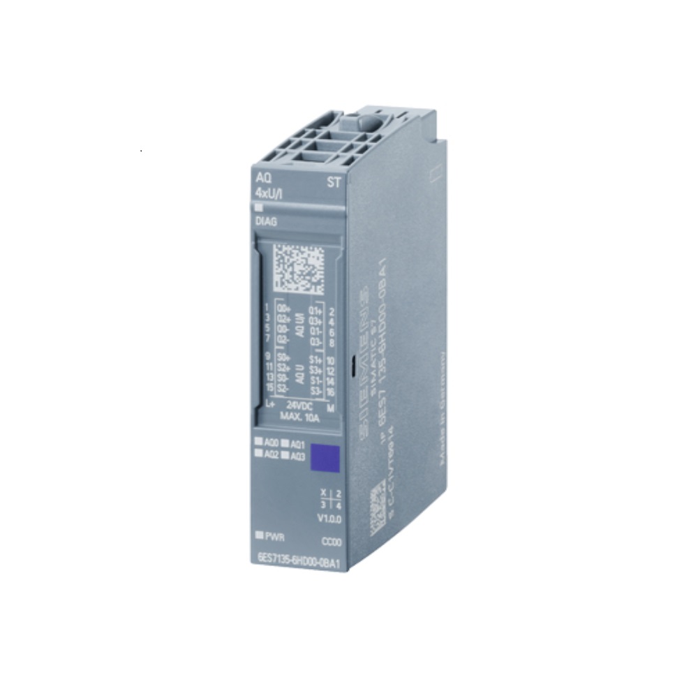 Siemens Simatic ET 200SP, Analog output module, AQ 4XU/I Standard-6ES7135-6HD00-0BA1