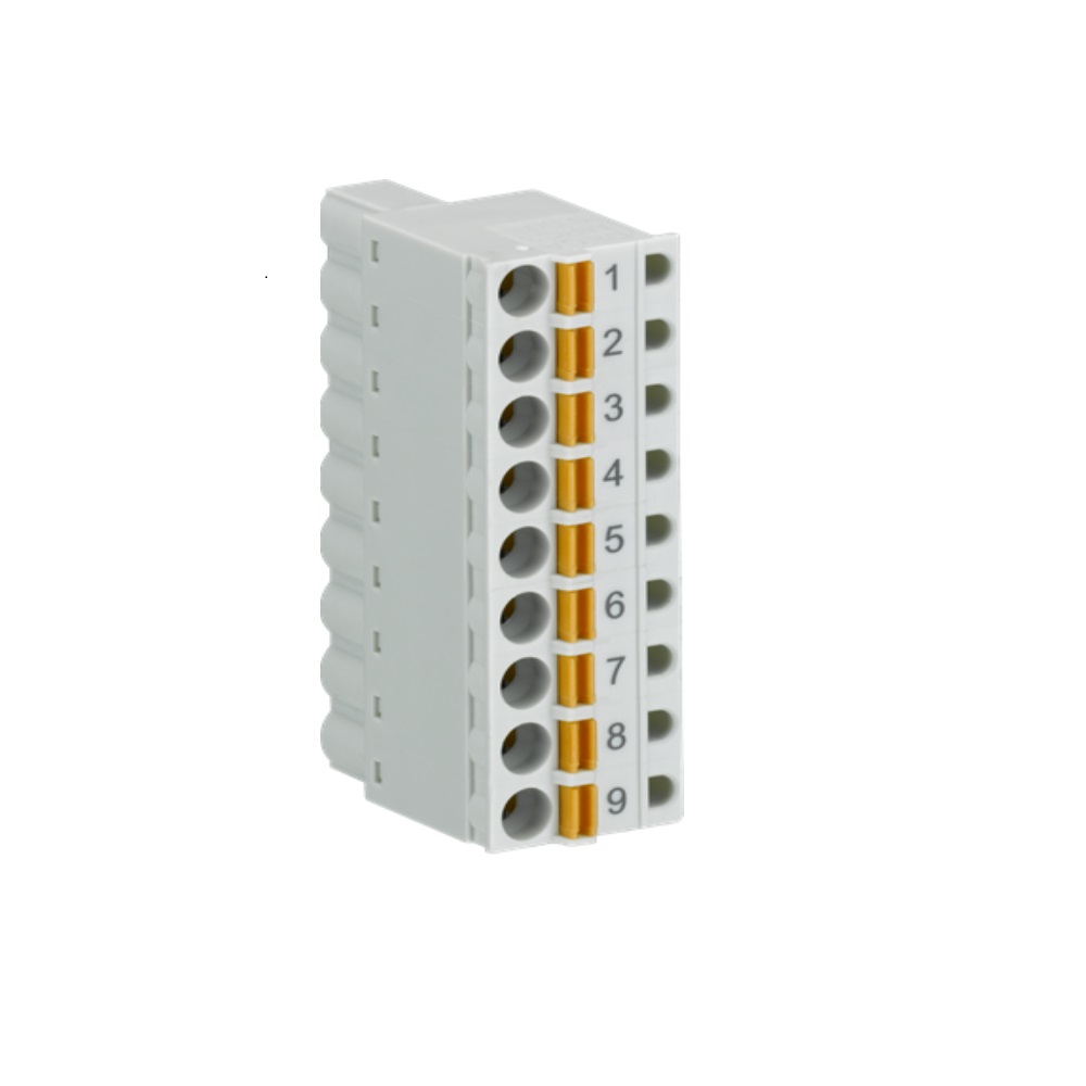 Abb TA565-9 Terminal Block. Spring front, Cable front. 9-pole-1TNE968901R3105