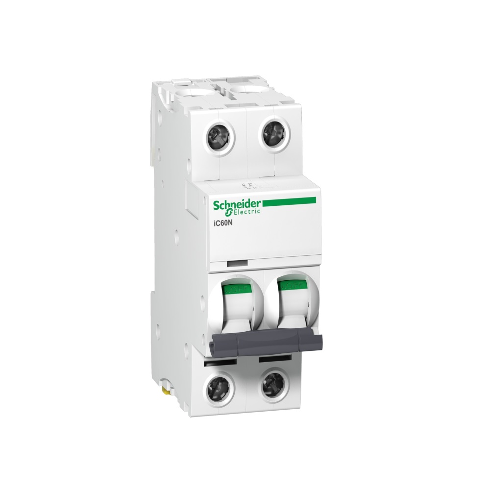 Schneider Acti9 iC60N 2P 63A C Miniature Circuit Breaker-A9F44263