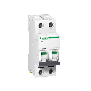 Schneider Acti9 iC60N 2P 63A C Miniature Circuit Breaker-A9F44263