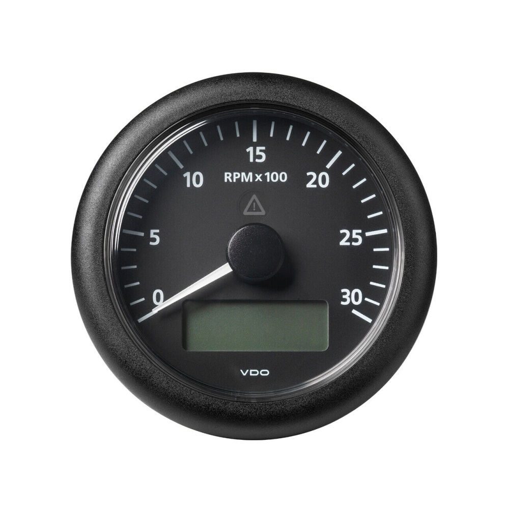 VDO Tachometer Digital Bezel Polished, 12-24V- 111567