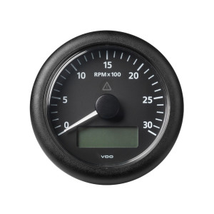 VDO Tachometer Digital Bezel Polished, 12-24V- 111567