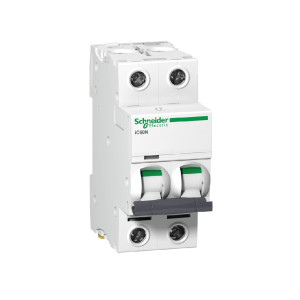 Schneider Acti9 iC60N 2P 25A C Miniature Circuit Breaker-A9F44225