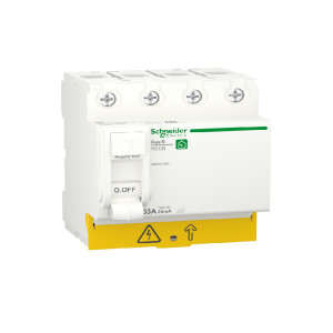 Schneider Residual current Circuit Breaker (RCCB) 4P, 63A, AC type, 30mA-R9R51463