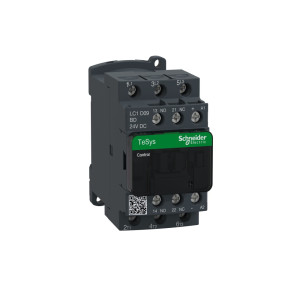Schneider TeSys D Contactor-3P(3 NO)-24 V DC coil-LC1D09BD