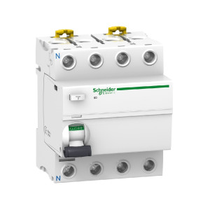 Schneider Acti 9 iID-RCCB-4P-40A-30mA-type AC-A9R41440
